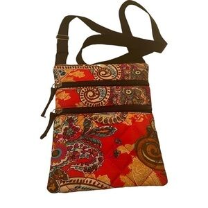 Cross Body Red Paisley Purse NWOT